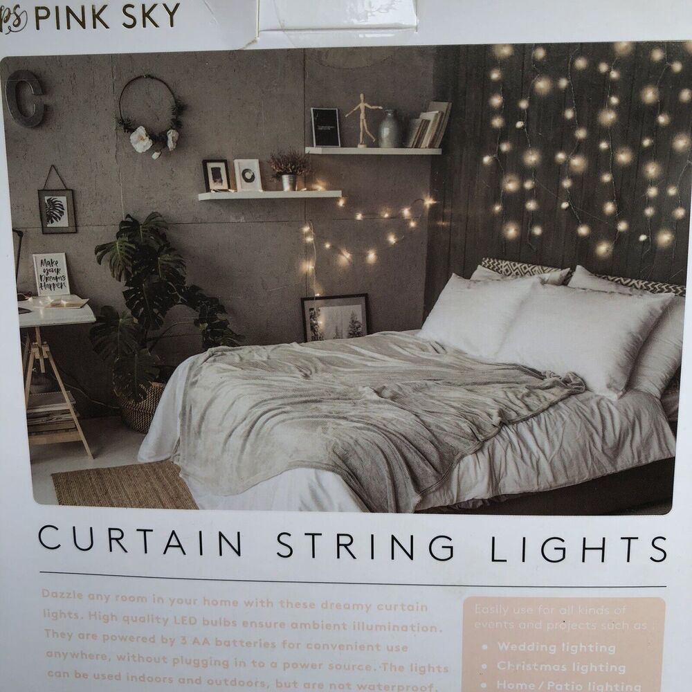 New LED Curtain String Light Mystical Good Vibes White Ombre - West & Arrow - Picture 3 of 6
